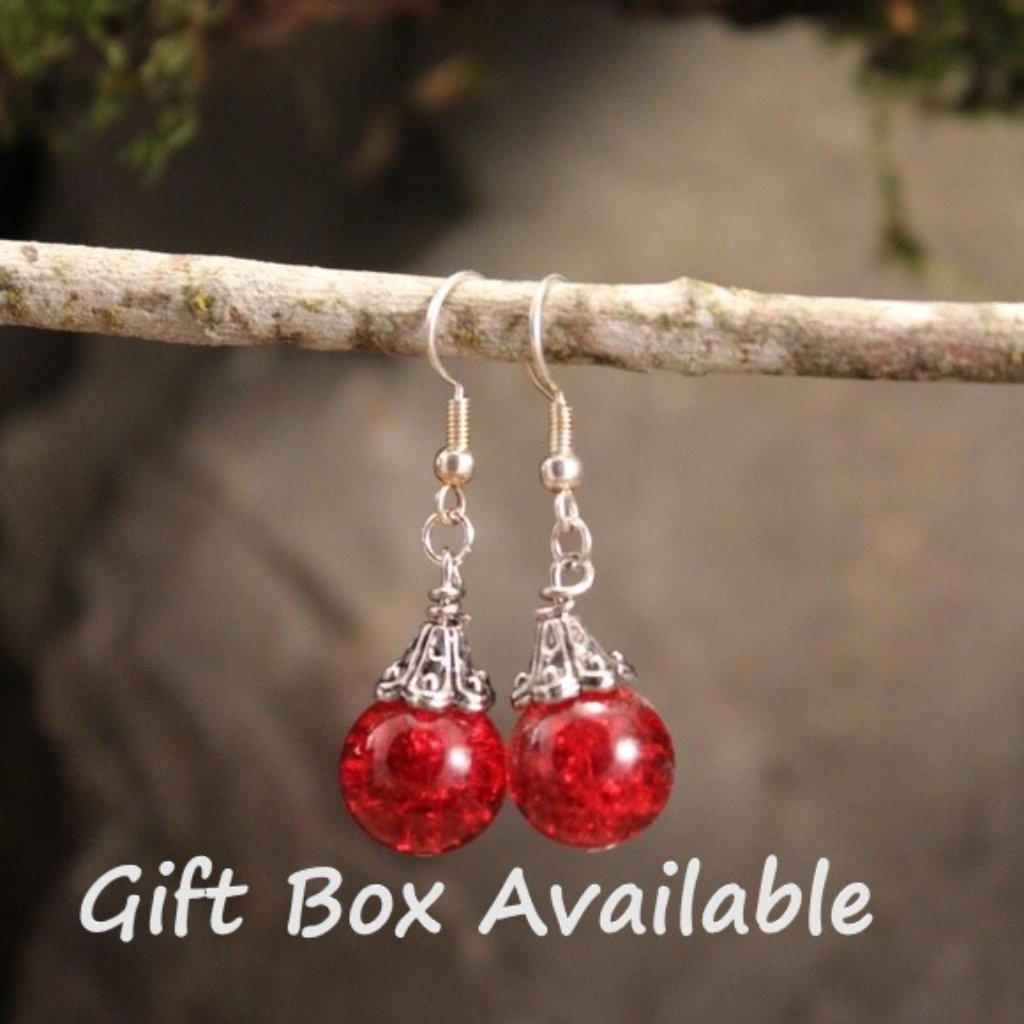 Crackle Glass Earrings